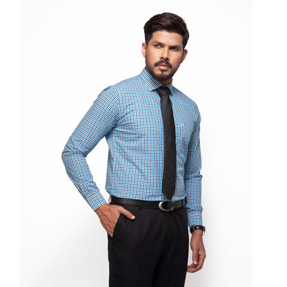 Shirt:Full Sleeve_Semi Fit_  Check_335#1
