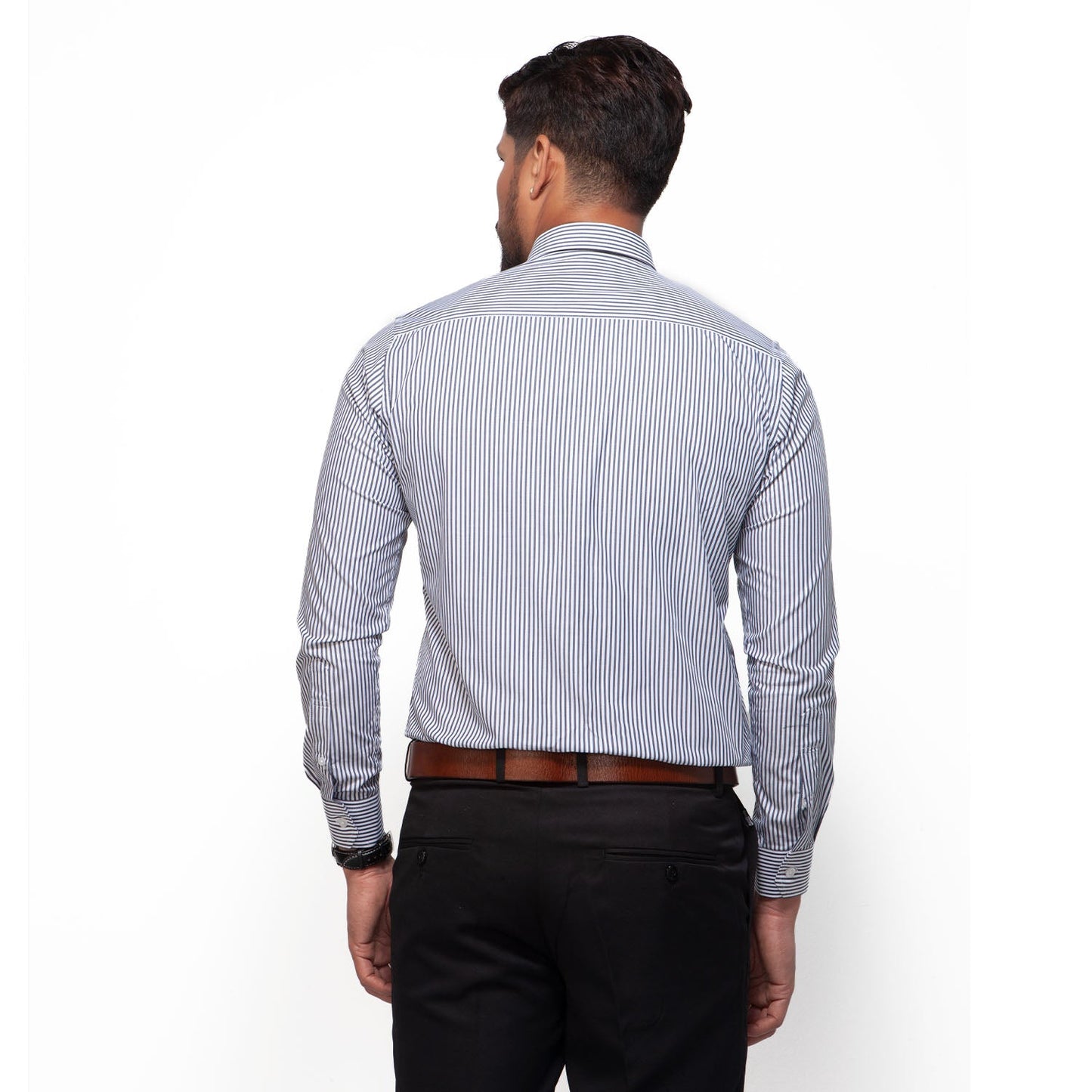 Shirt:Full Sleeve_Semi Fit_  Stripe_336#1