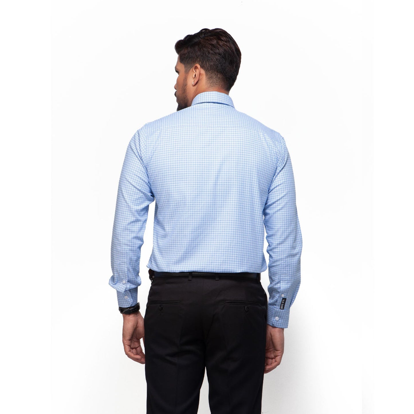 Shirt:Full Sleeve Blue Door_Regular Fit_ Check_292#1