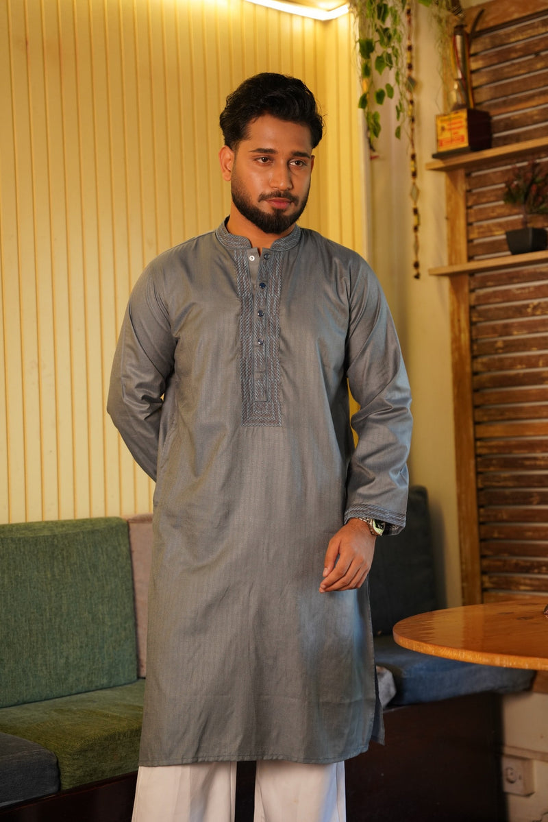 Zair's Punjabi - Charcoal Grey (+Free Pajama)